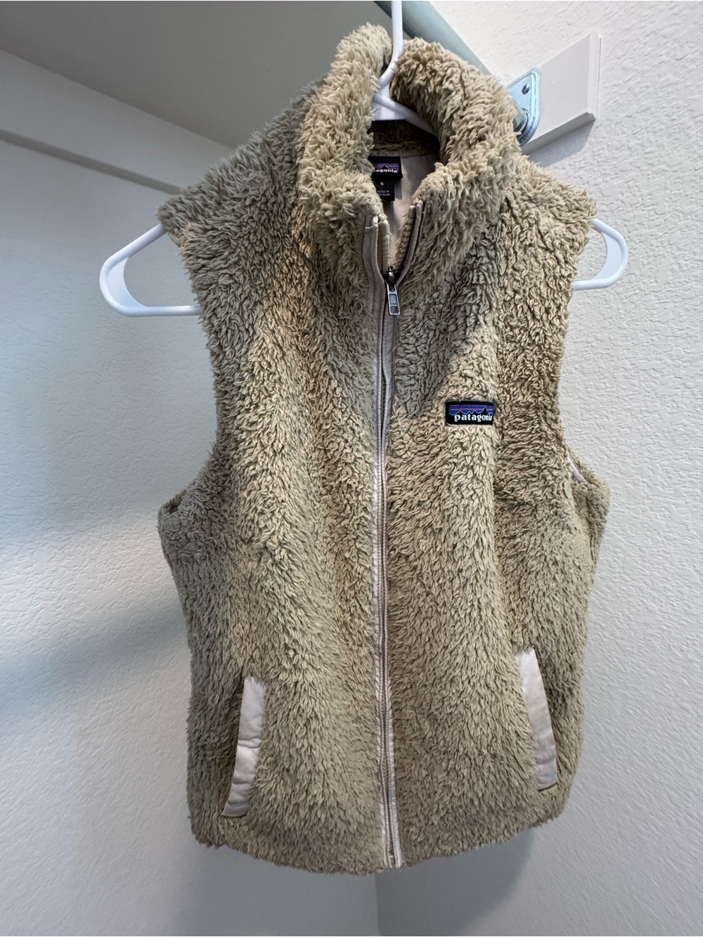Patagonia Beige Sherpa Fleece Vest